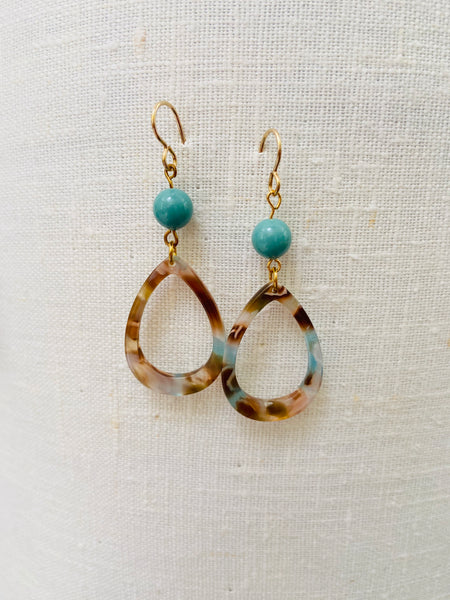Romantic Resin & Swarovski Elements Earrings
